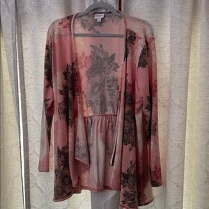 LuLaRoe Pink Floral sweater